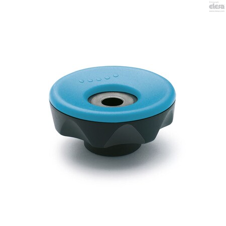 Elesa Black-oxide steel boss, plain pass-through hole, ELK.56 FP-A-10-C5 ELK-FP